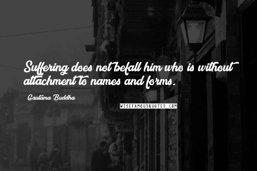 Gautama Buddha Quotes: Suffering does not befall him who is without attachment to names and forms.