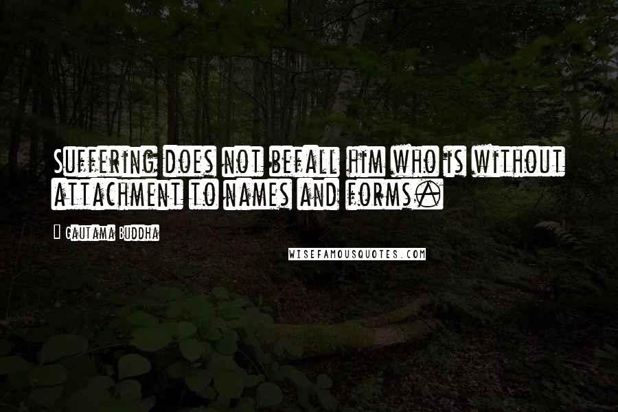 Gautama Buddha Quotes: Suffering does not befall him who is without attachment to names and forms.