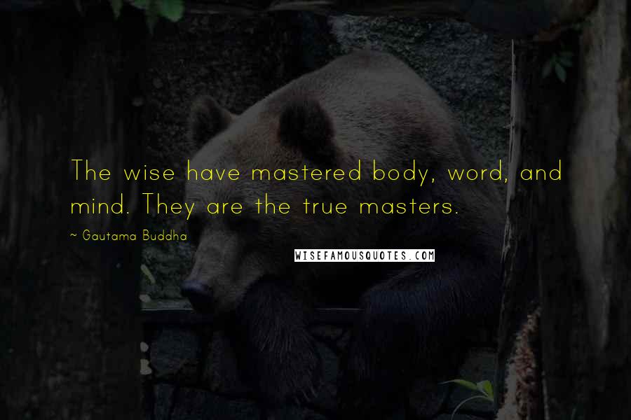 Gautama Buddha Quotes: The wise have mastered body, word, and mind. They are the true masters.