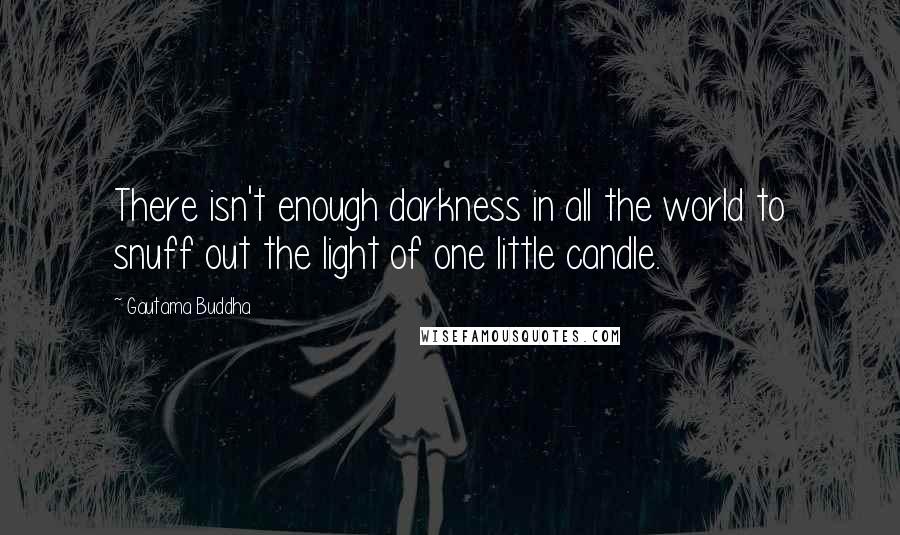 Gautama Buddha Quotes: There isn't enough darkness in all the world to snuff out the light of one little candle.