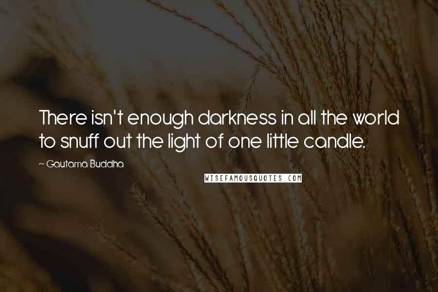 Gautama Buddha Quotes: There isn't enough darkness in all the world to snuff out the light of one little candle.