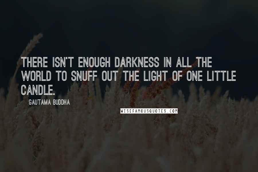 Gautama Buddha Quotes: There isn't enough darkness in all the world to snuff out the light of one little candle.