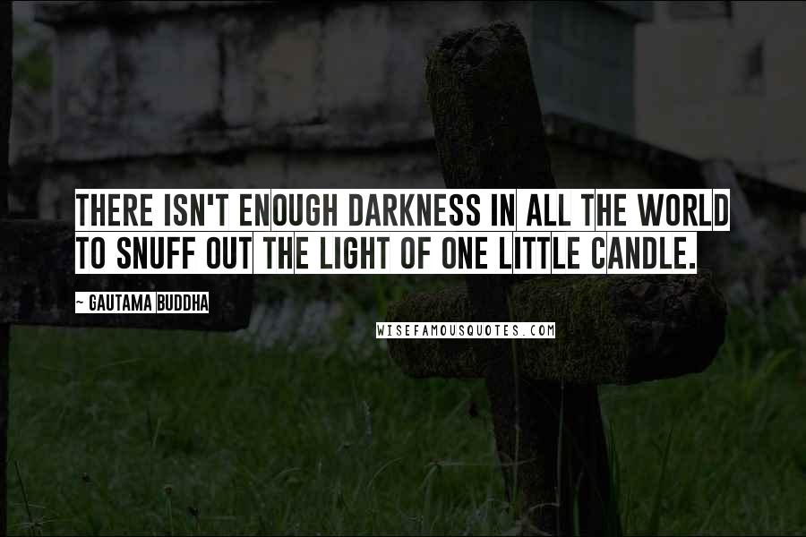 Gautama Buddha Quotes: There isn't enough darkness in all the world to snuff out the light of one little candle.