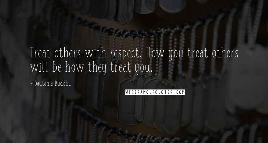 Gautama Buddha Quotes: Treat others with respect. How you treat others will be how they treat you.