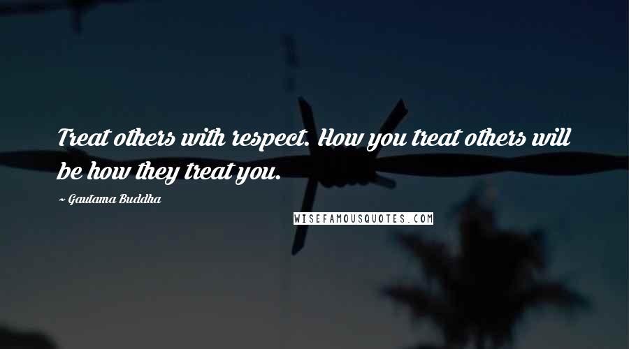 Gautama Buddha Quotes: Treat others with respect. How you treat others will be how they treat you.