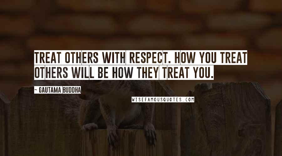 Gautama Buddha Quotes: Treat others with respect. How you treat others will be how they treat you.