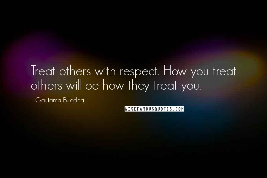 Gautama Buddha Quotes: Treat others with respect. How you treat others will be how they treat you.