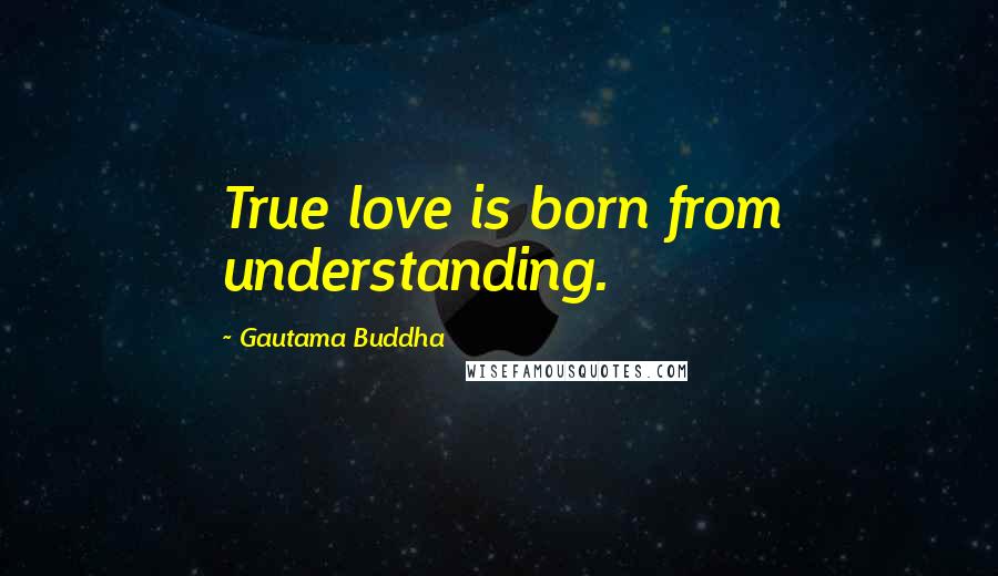 Gautama Buddha Quotes: True love is born from understanding.