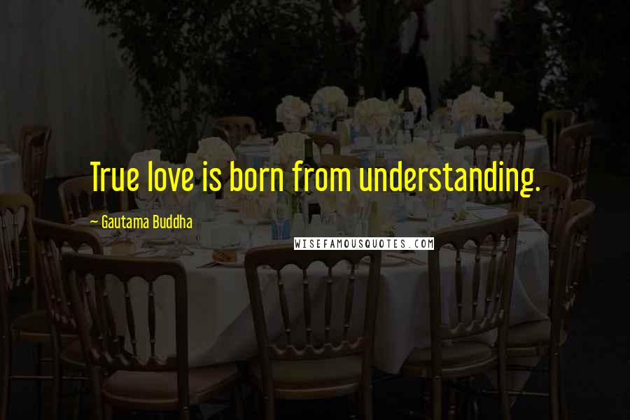 Gautama Buddha Quotes: True love is born from understanding.