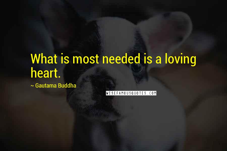 Gautama Buddha Quotes: What is most needed is a loving heart.