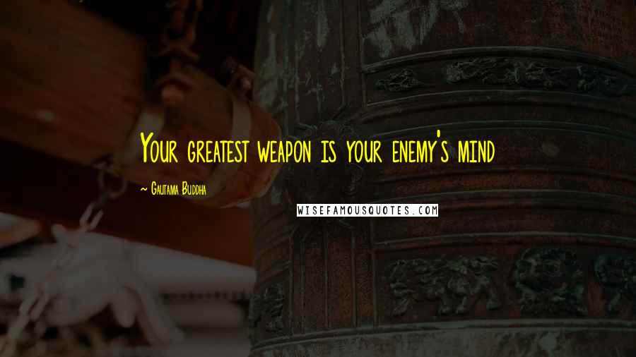 Gautama Buddha Quotes: Your greatest weapon is your enemy's mind