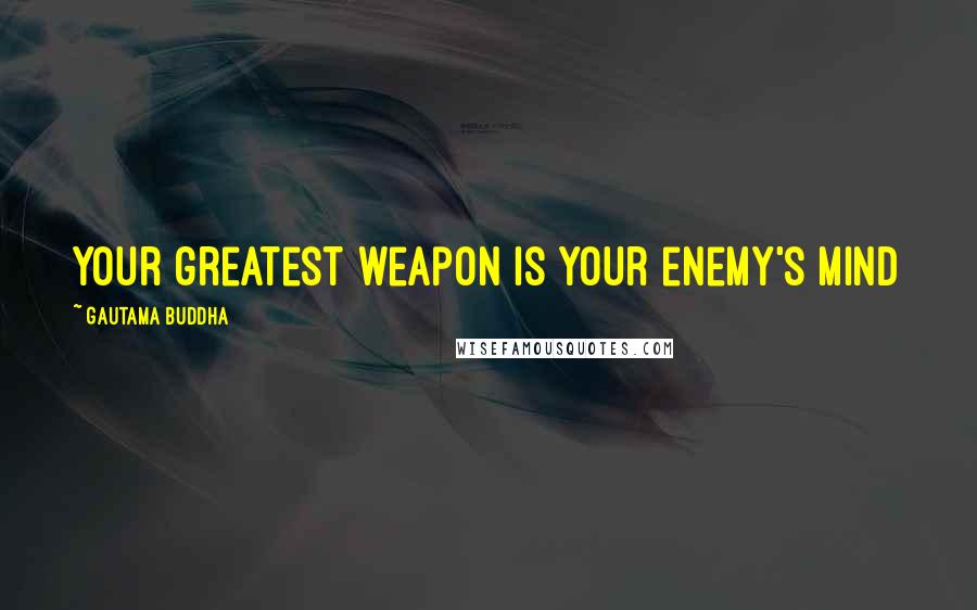 Gautama Buddha Quotes: Your greatest weapon is your enemy's mind