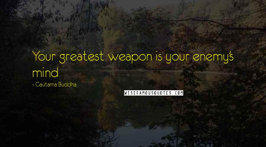 Gautama Buddha Quotes: Your greatest weapon is your enemy's mind