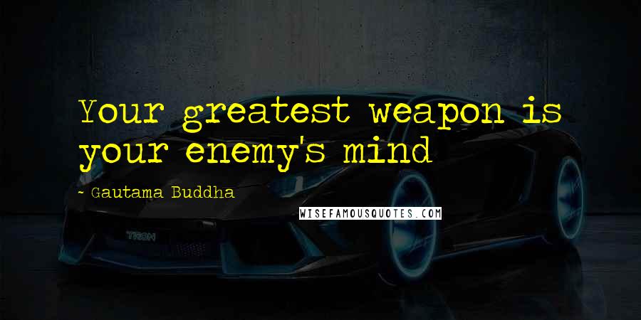 Gautama Buddha Quotes: Your greatest weapon is your enemy's mind