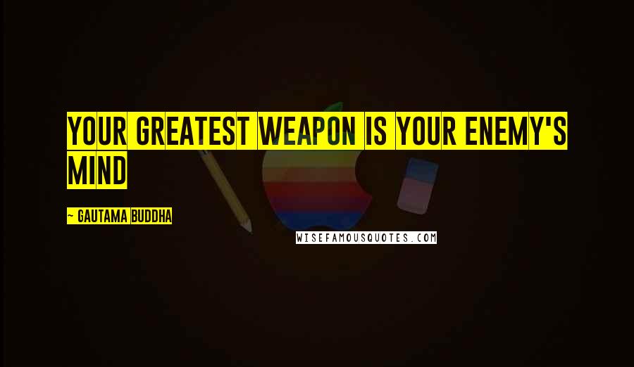 Gautama Buddha Quotes: Your greatest weapon is your enemy's mind