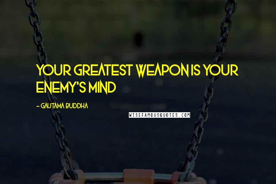 Gautama Buddha Quotes: Your greatest weapon is your enemy's mind