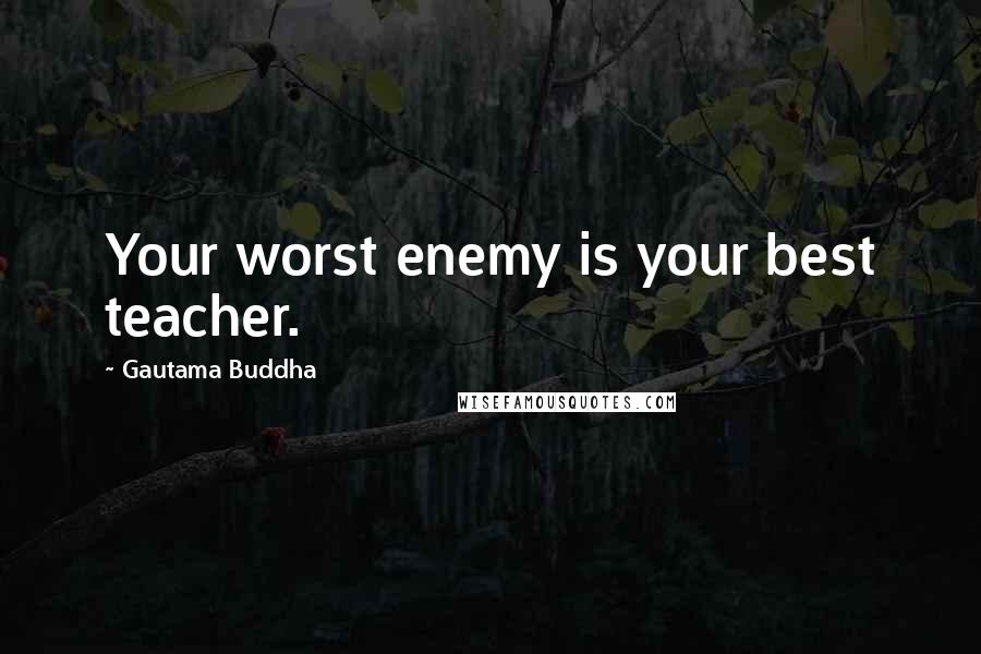 Gautama Buddha Quotes: Your worst enemy is your best teacher.