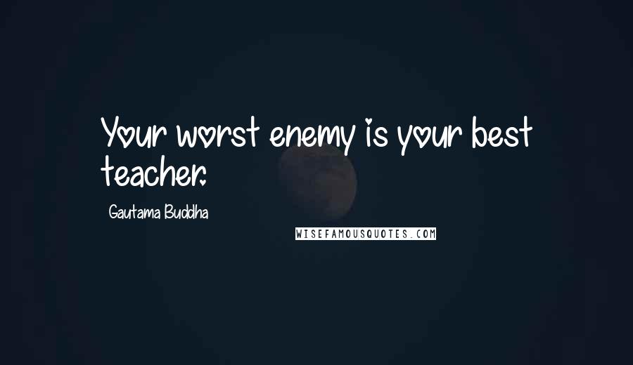 Gautama Buddha Quotes: Your worst enemy is your best teacher.