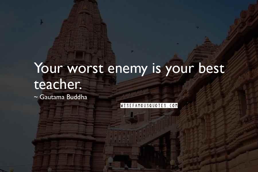 Gautama Buddha Quotes: Your worst enemy is your best teacher.