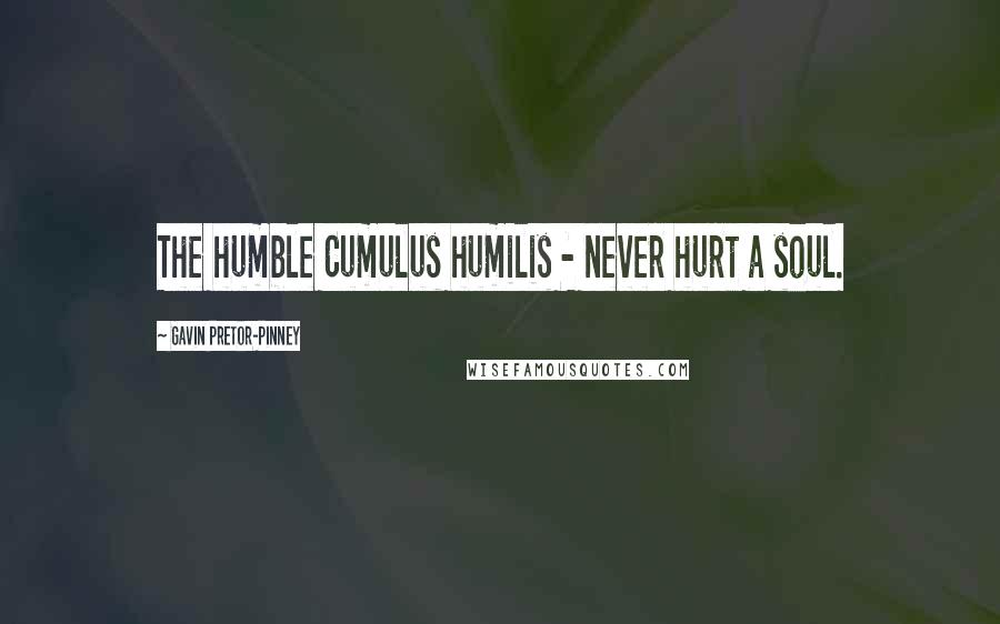 Gavin Pretor-Pinney Quotes: The humble Cumulus humilis - never hurt a soul.