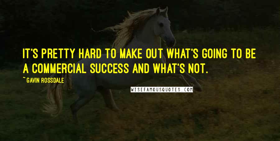 Gavin Rossdale Quotes: It's pretty hard to make out what's going to be a commercial success and what's not.