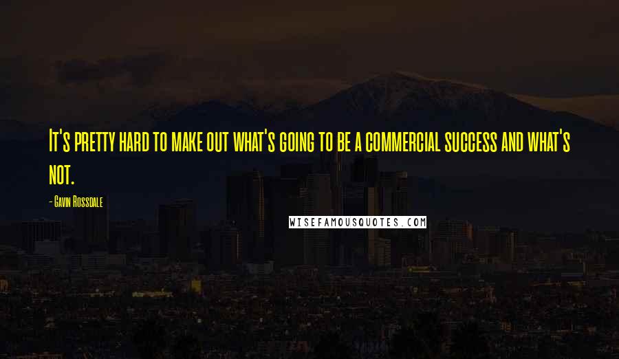 Gavin Rossdale Quotes: It's pretty hard to make out what's going to be a commercial success and what's not.