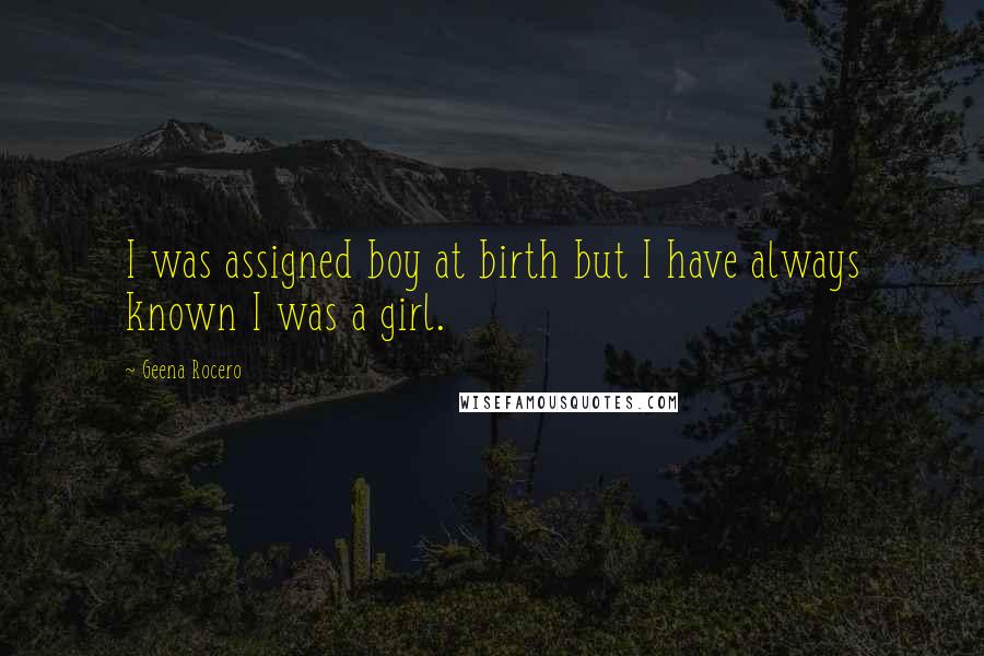 Geena Rocero Quotes: I was assigned boy at birth but I have always known I was a girl.