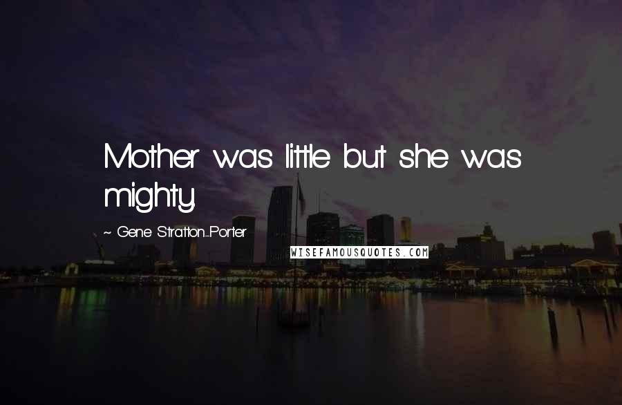 Gene Stratton-Porter Quotes: Mother was little but she was mighty.