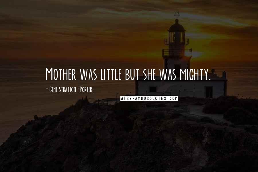 Gene Stratton-Porter Quotes: Mother was little but she was mighty.