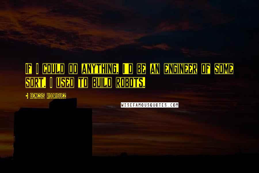 Genesis Rodriguez Quotes: If I could do anything, I'd be an engineer of some sort. I used to build robots.