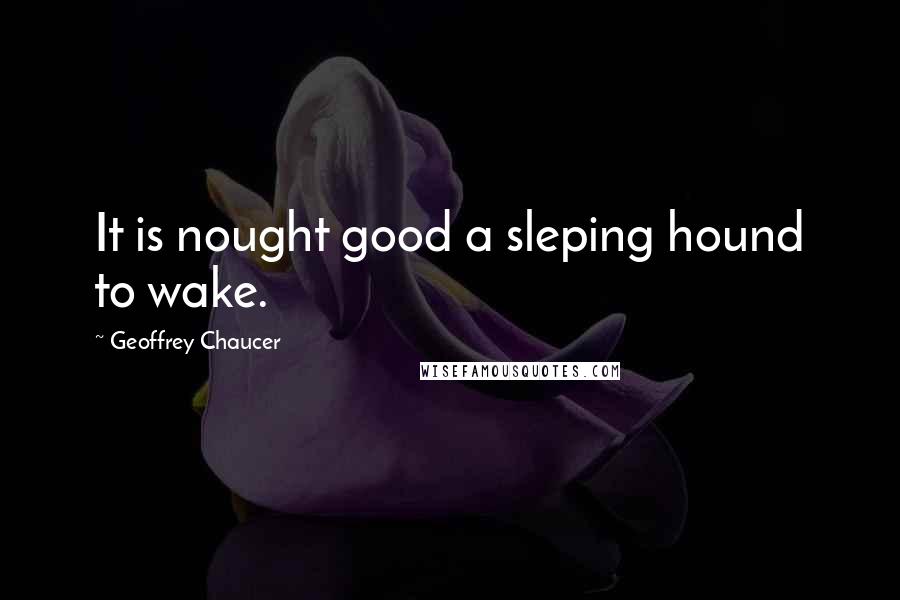 Geoffrey Chaucer Quotes: It is nought good a sleping hound to wake.