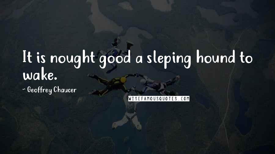 Geoffrey Chaucer Quotes: It is nought good a sleping hound to wake.