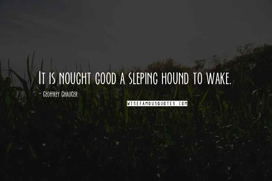 Geoffrey Chaucer Quotes: It is nought good a sleping hound to wake.