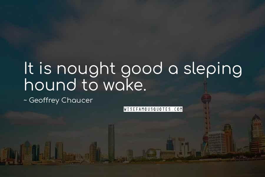 Geoffrey Chaucer Quotes: It is nought good a sleping hound to wake.