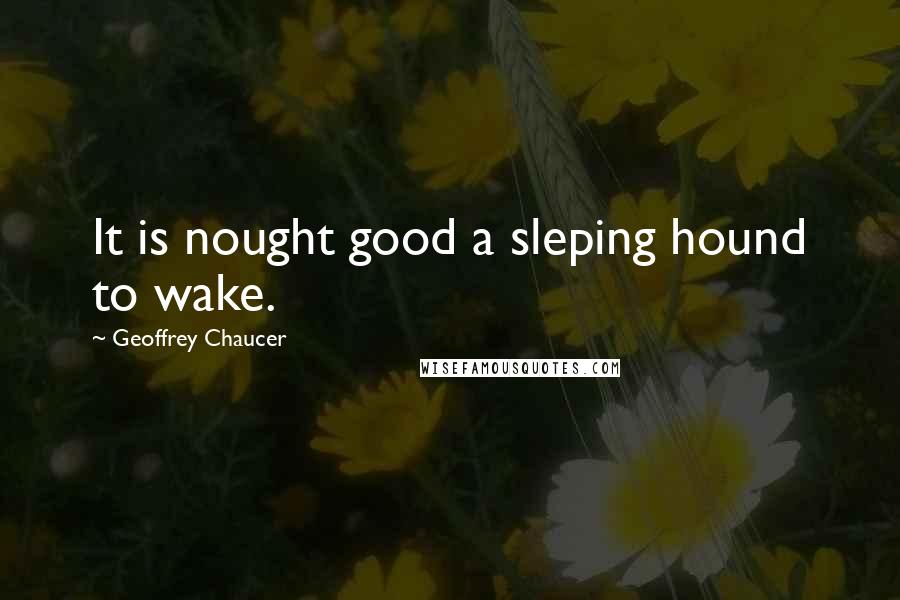 Geoffrey Chaucer Quotes: It is nought good a sleping hound to wake.