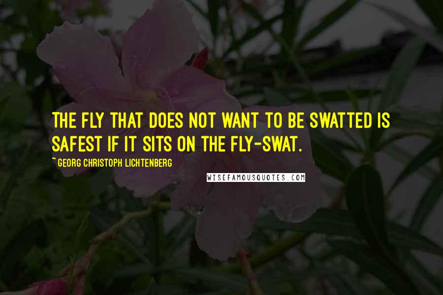 Georg Christoph Lichtenberg Quotes: The fly that does not want to be swatted is safest if it sits on the fly-swat.