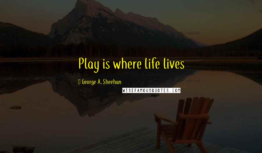 George A. Sheehan Quotes: Play is where life lives