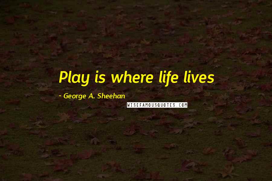 George A. Sheehan Quotes: Play is where life lives