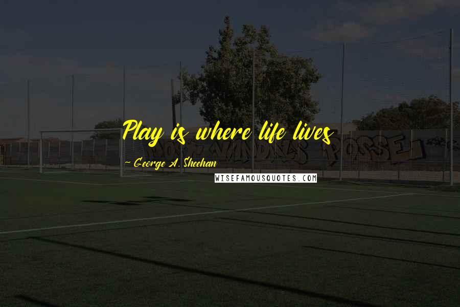 George A. Sheehan Quotes: Play is where life lives