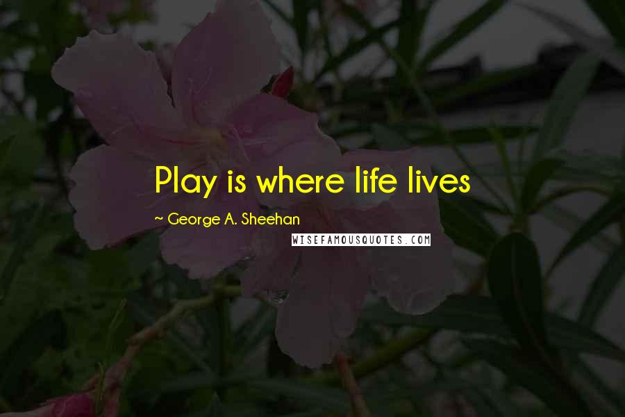 George A. Sheehan Quotes: Play is where life lives