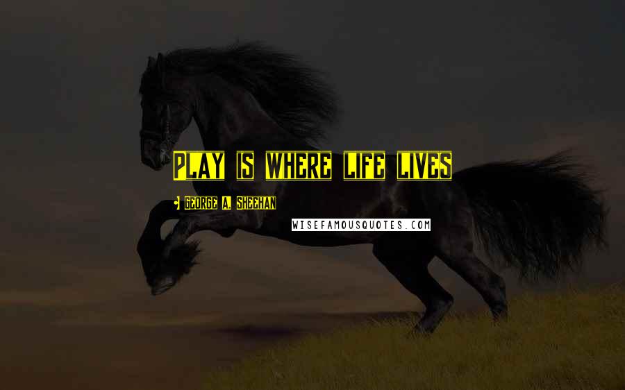 George A. Sheehan Quotes: Play is where life lives