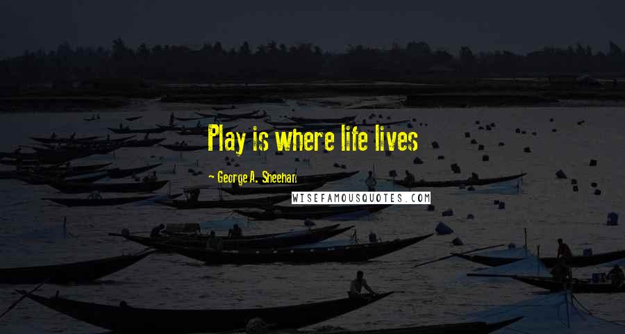 George A. Sheehan Quotes: Play is where life lives