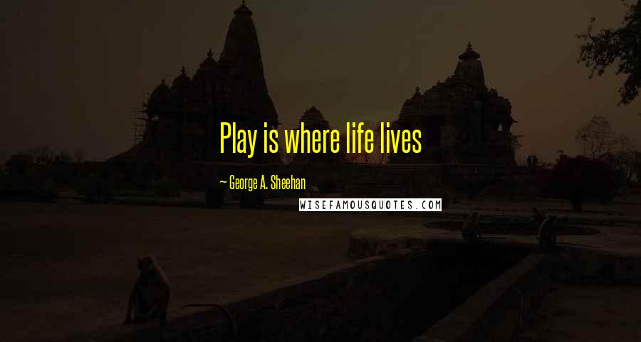 George A. Sheehan Quotes: Play is where life lives