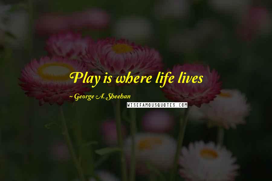 George A. Sheehan Quotes: Play is where life lives