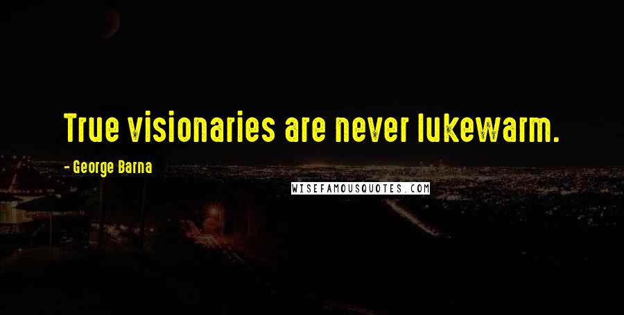 George Barna Quotes: True visionaries are never lukewarm.