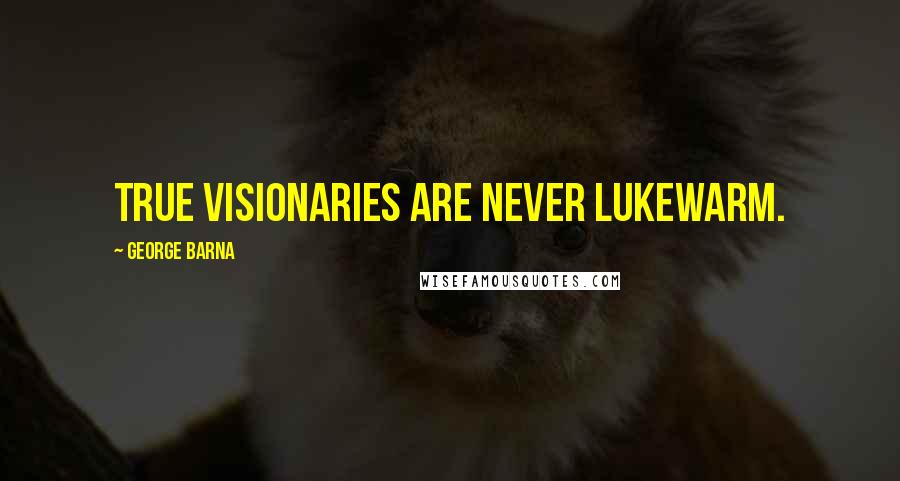 George Barna Quotes: True visionaries are never lukewarm.