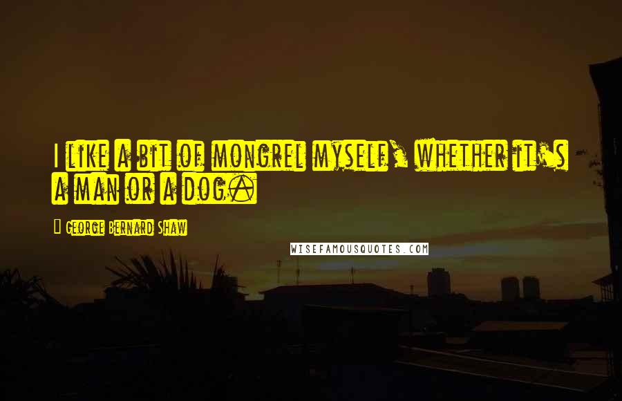 George Bernard Shaw Quotes: I like a bit of mongrel myself, whether it's a man or a dog.