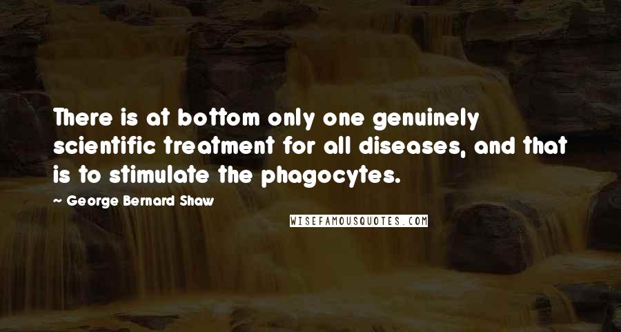George Bernard Shaw Quotes: There is at bottom only one genuinely scientific treatment for all diseases, and that is to stimulate the phagocytes.