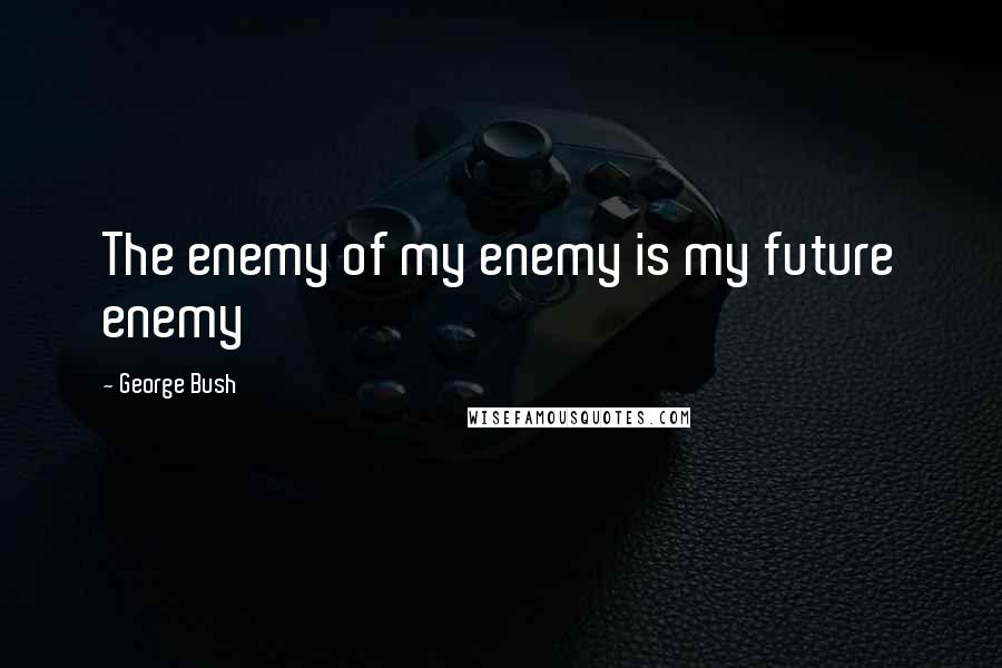 George Bush Quotes: The enemy of my enemy is my future enemy