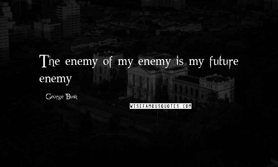 George Bush Quotes: The enemy of my enemy is my future enemy